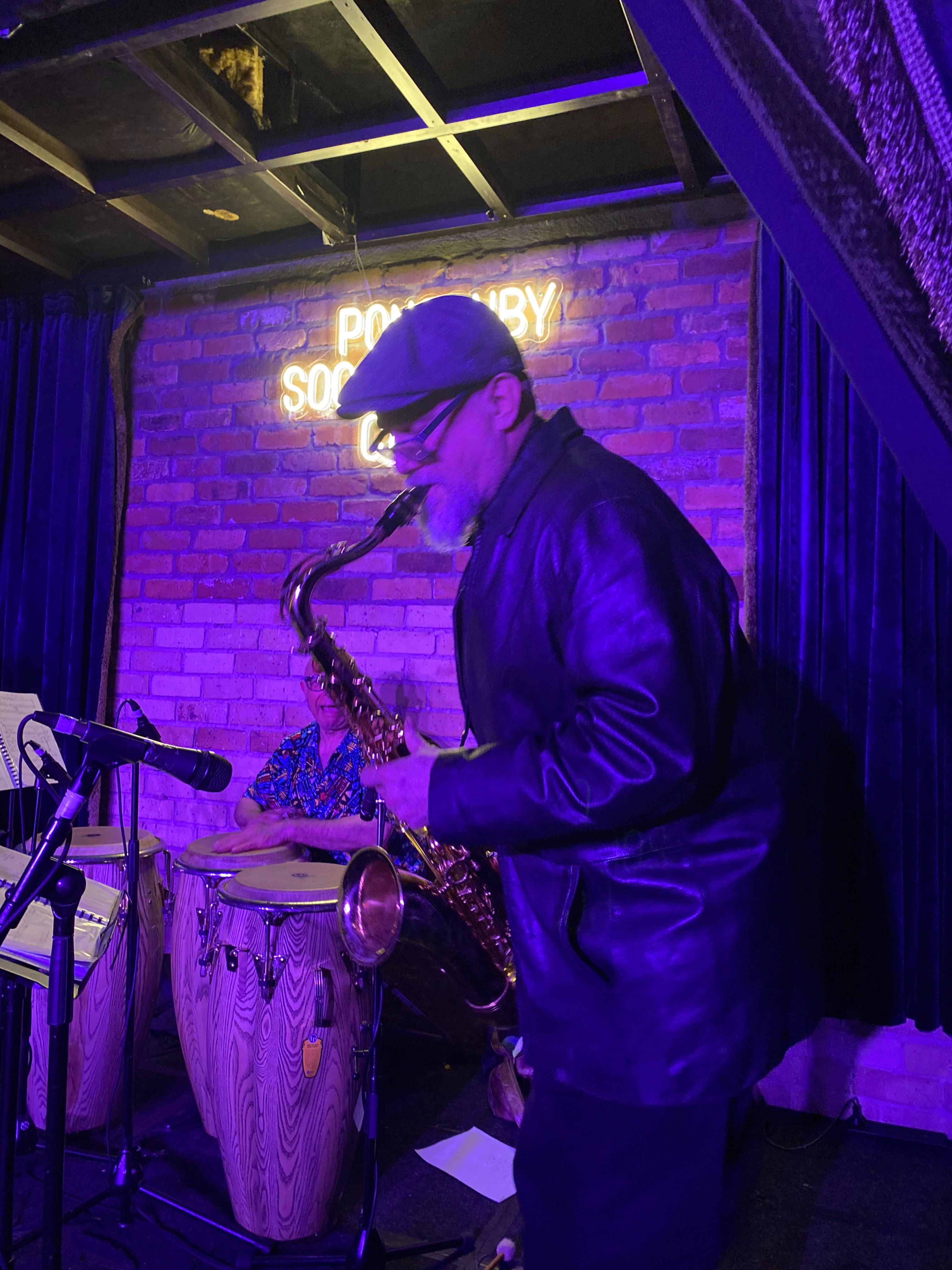 Tim Hopkins on sax